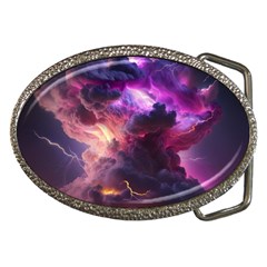 Cloud Heaven Storm Chaos Purple Belt Buckles by Sarkoni