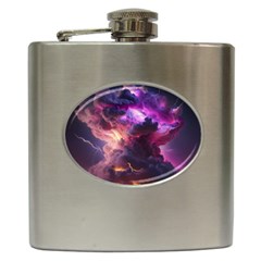 Cloud Heaven Storm Chaos Purple Hip Flask (6 Oz) by Sarkoni