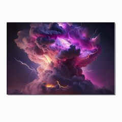 Cloud Heaven Storm Chaos Purple Postcards 5  X 7  (pkg Of 10)