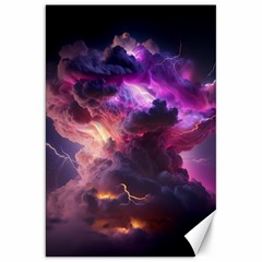 Cloud Heaven Storm Chaos Purple Canvas 20  X 30  by Sarkoni