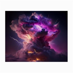 Cloud Heaven Storm Chaos Purple Small Glasses Cloth (2 Sides) by Sarkoni