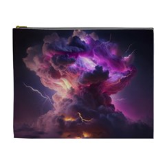 Cloud Heaven Storm Chaos Purple Cosmetic Bag (xl)