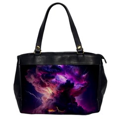 Cloud Heaven Storm Chaos Purple Oversize Office Handbag