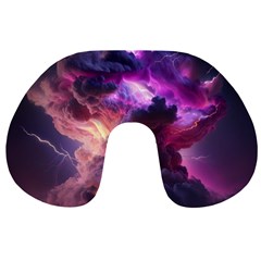 Cloud Heaven Storm Chaos Purple Travel Neck Pillow