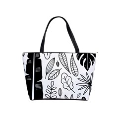 Leaves Plants Doodle Drawing Classic Shoulder Handbag