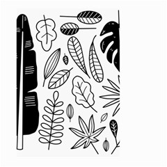 Leaves Plants Doodle Drawing Large Garden Flag (two Sides)