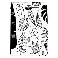 Leaves Plants Doodle Drawing Removable Flap Cover (s)