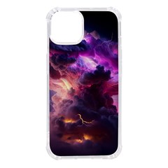 Cloud Heaven Storm Chaos Purple Iphone 14 Tpu Uv Print Case by Sarkoni