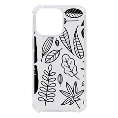 Leaves Plants Doodle Drawing Iphone 13 Pro Tpu Uv Print Case by Sarkoni