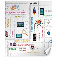 Illustrations Startup Business Organization Canvas 8  X 10  by Sarkoni