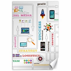 Illustrations Startup Business Organization Canvas 24  X 36 