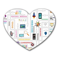 Illustrations Startup Business Organization Heart Mousepad by Sarkoni