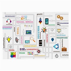 Illustrations Startup Business Organization Large Glasses Cloth (2 Sides)