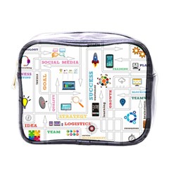 Illustrations Startup Business Organization Mini Toiletries Bag (one Side)