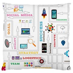 Illustrations Startup Business Organization Large Cushion Case (one Side)