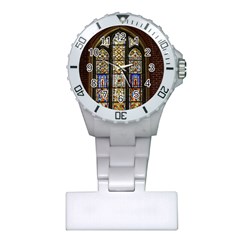 Stained Glass Window Old Antique Plastic Nurses Watch