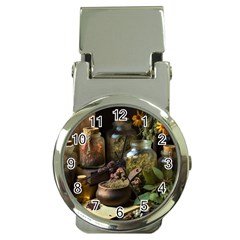 Apothecary Old Herbs Natural Money Clip Watches