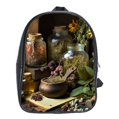 Apothecary Old Herbs Natural School Bag (large)