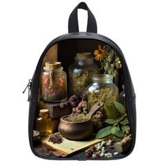 Apothecary Old Herbs Natural School Bag (small)