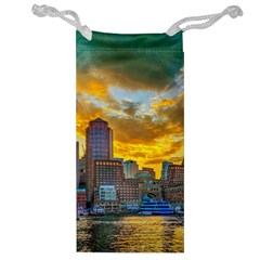 Boston Skyline Cityscape River Jewelry Bag