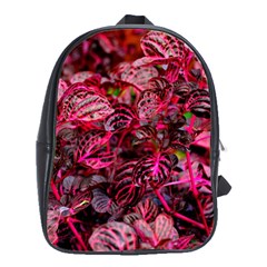 Red Leaves Plant Nature Leaves School Bag (large)