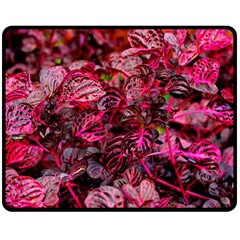 Red Leaves Plant Nature Leaves Two Sides Fleece Blanket (medium) by Sarkoni