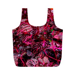 Red Leaves Plant Nature Leaves Full Print Recycle Bag (m)