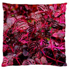 Red Leaves Plant Nature Leaves Large Premium Plush Fleece Cushion Case (one Side)