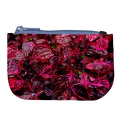 Red Leaves Plant Nature Leaves Large Coin Purse