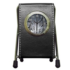 Mature Black Auto Altreifen Rubber Pattern Texture Car Pen Holder Desk Clock by Amaryn4rt