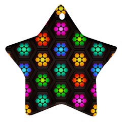 Pattern Background Colorful Design Ornament (Star)