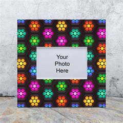 Pattern Background Colorful Design White Box Photo Frame 4  x 6 