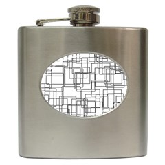 Structure Pattern Network Hip Flask (6 Oz) by Amaryn4rt