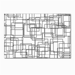Structure Pattern Network Postcard 4 x 6  (pkg Of 10) by Amaryn4rt