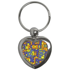 Square Background Background Texture Key Chain (heart)