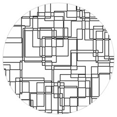 Structure Pattern Network Round Trivet by Amaryn4rt