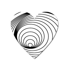 Spiral Eddy Route Symbol Bent Heart Magnet by Amaryn4rt