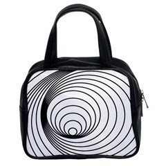 Spiral Eddy Route Symbol Bent Classic Handbag (two Sides) by Amaryn4rt