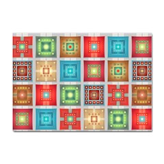 Tiles Pattern Background Colorful Sticker A4 (100 Pack) by Amaryn4rt