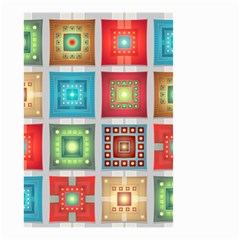 Tiles Pattern Background Colorful Small Garden Flag (two Sides) by Amaryn4rt