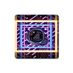 Abstract Sphere Room 3d Design Square Magnet by Amaryn4rt