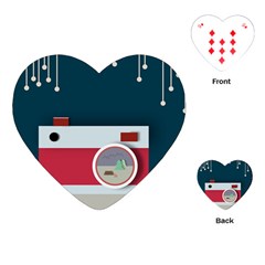 Camera Vector Illustration Playing Cards Single Design (heart) by Amaryn4rt