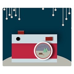 Camera Vector Illustration Two Sides Premium Plush Fleece Blanket (small) by Amaryn4rt