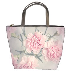 Cloves Flowers Pink Carnation Pink Bucket Bag by Amaryn4rt