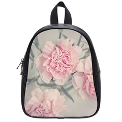 Cloves Flowers Pink Carnation Pink School Bag (Small)