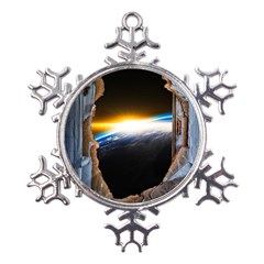 Door Breakthrough Door Sunburst Metal Large Snowflake Ornament by Amaryn4rt