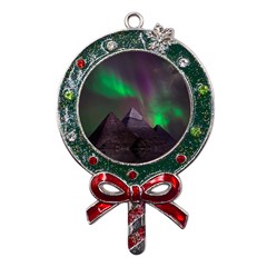 Fantasy Pyramid Mystic Space Aurora Metal X mas Lollipop With Crystal Ornament by Grandong