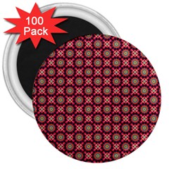 Kaleidoscope Seamless Pattern 3  Magnets (100 Pack)