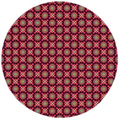Kaleidoscope Seamless Pattern Wooden Puzzle Round
