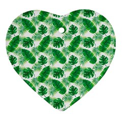 Tropical Leaf Pattern Ornament (heart)